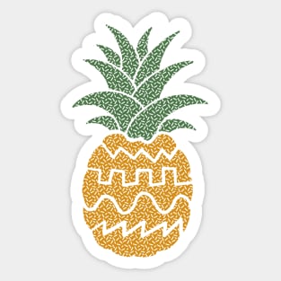Funny Synthesizer Waveform Pineapple Sticker